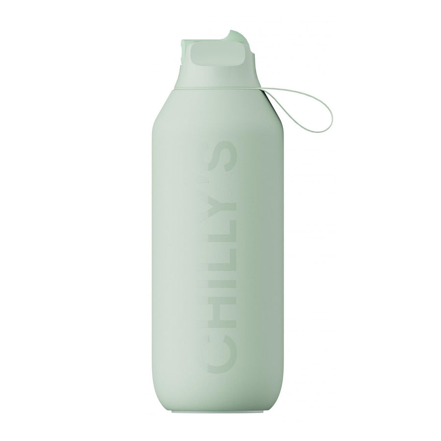 Chilly's Series 2 Stainless Steel 500ml Flip Bottle - Lichen Green