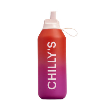 Chilly's Series 2 Stainless Steel 500ml Flip Bottle - Ombre Endless Horizon, Redber Coffee