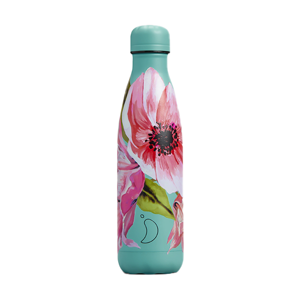 Chilly's Vacuum Insulated Stainless Steel 500ml Drinking Bottle - Floral Anemone