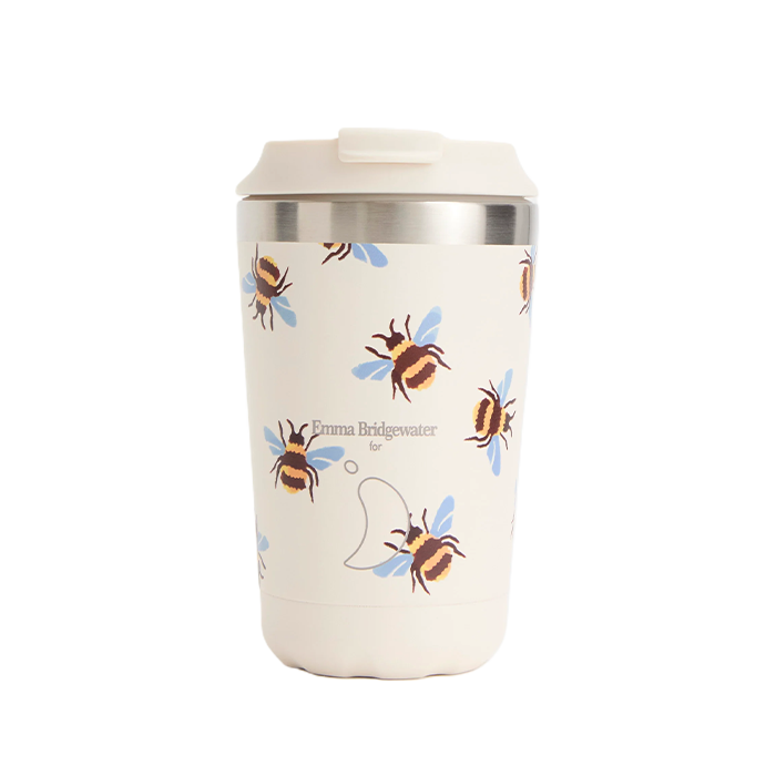 Chilly's Insulated 340ml Coffee Cup - Emma Bridgewater Bumblebee Blue Wing