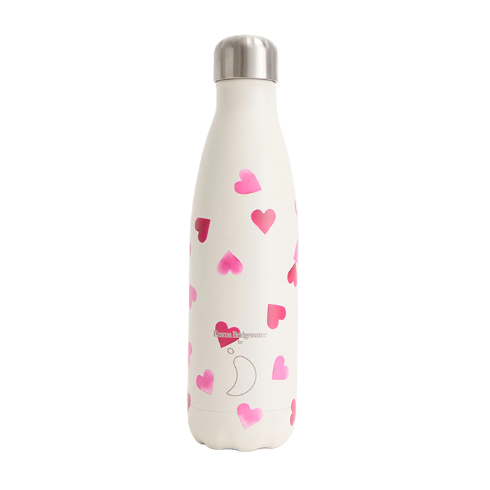 Chilly's Vacuum Insulated Stainless Steel 500ml Drinking Bottle - Emma Bridgewater Hearts