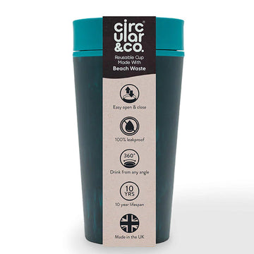Circular&Co, Circular&Co Recycled Travel Mug 12oz - Beach Waste Blue, Redber Coffee