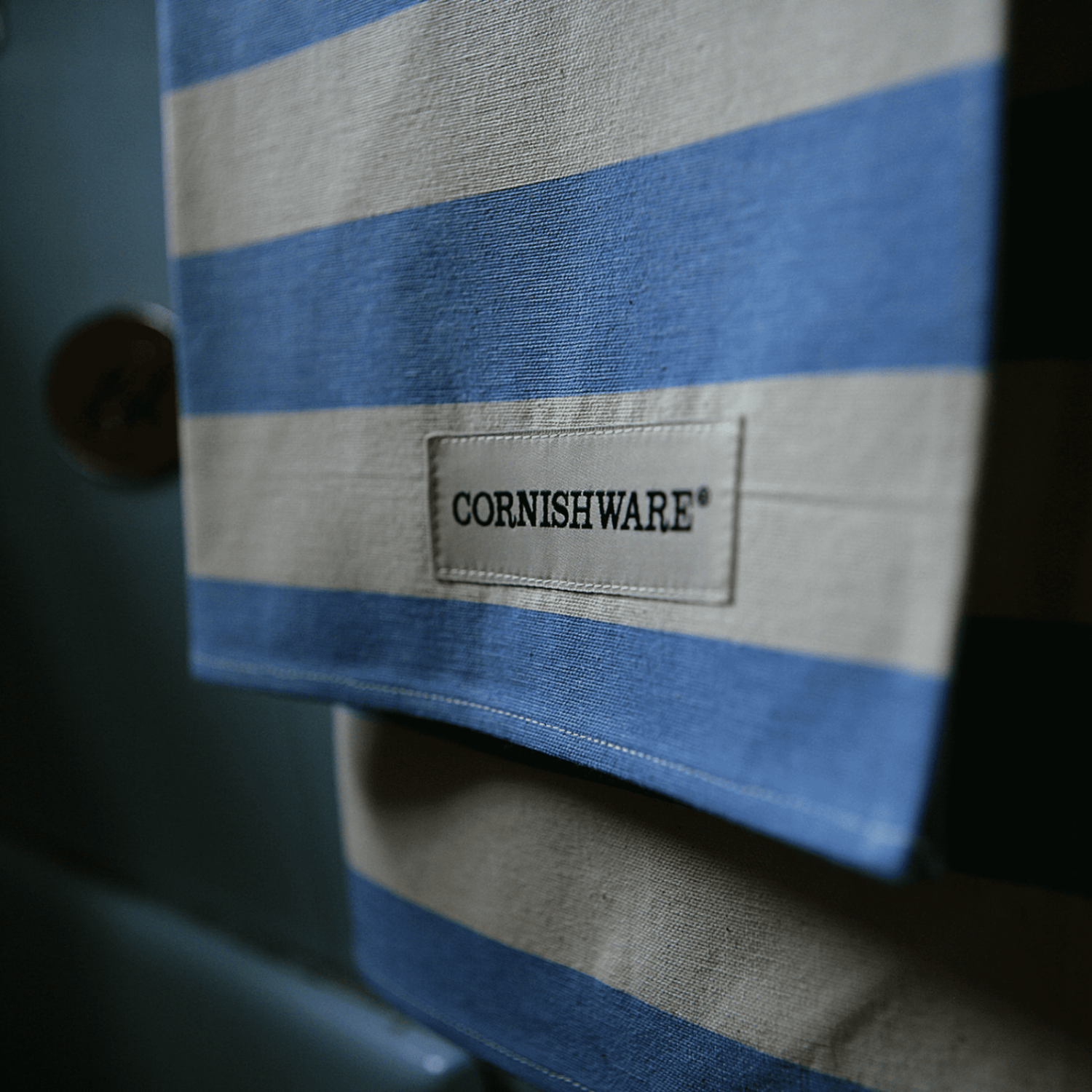 Cornishware Pack of 2 Cotton Tea Towels - Blue