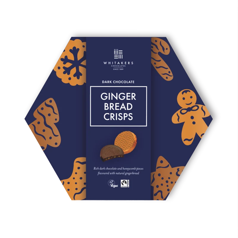 Whitakers Dark Chocolate Gingerbread Honeycomb Crisps 165g