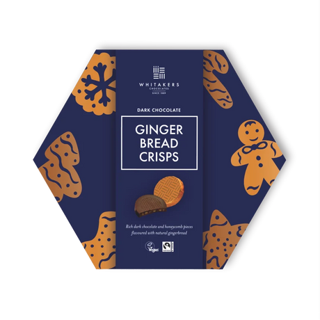 Whitakers Dark Chocolate Gingerbread Honeycomb Crisps 165g