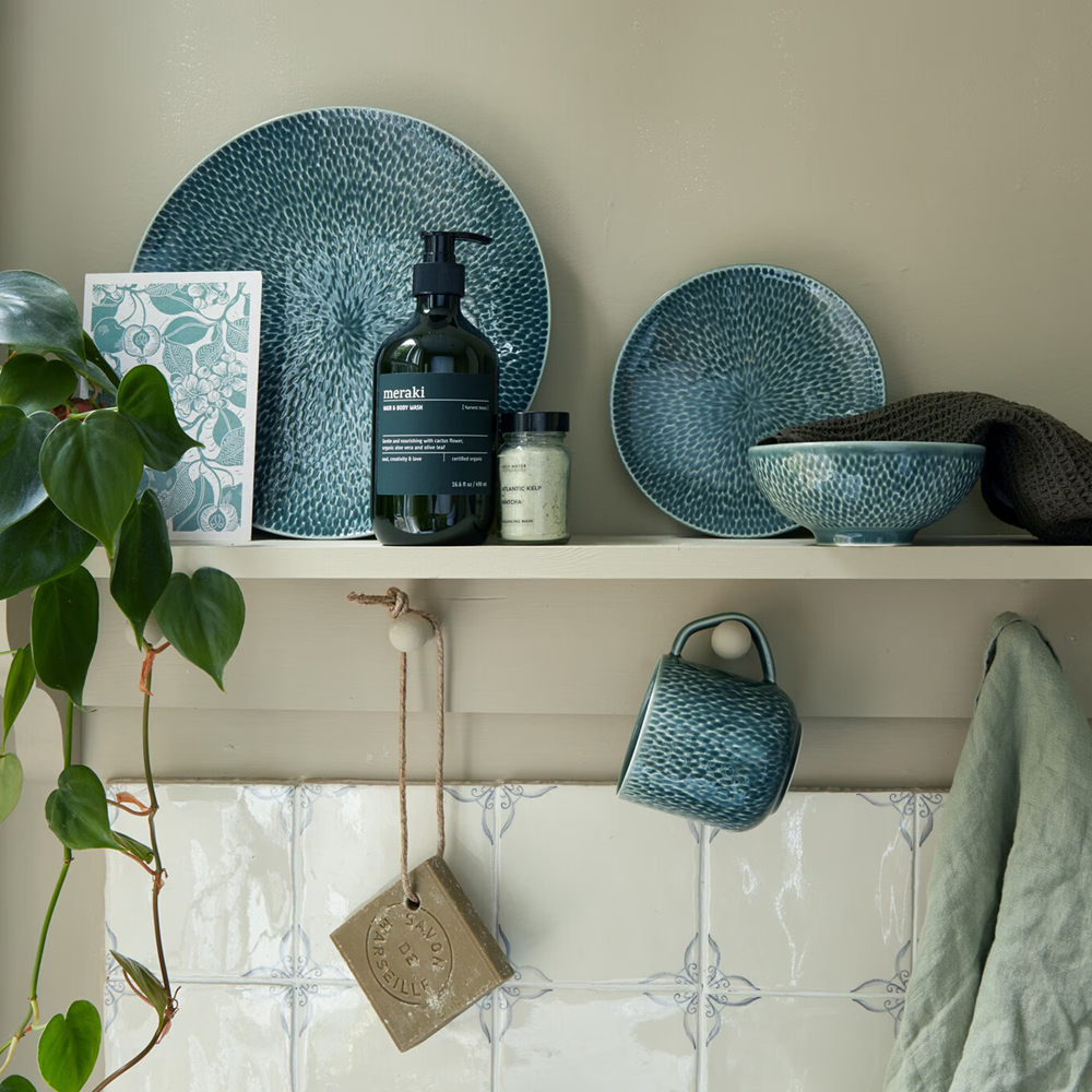 Denby Porcelain Carve Green Large Mug