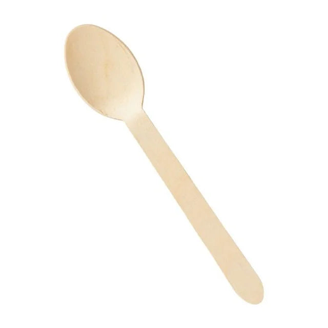 Disposable Cutlery - Spoon - Wooden - Case of 1000 | Redber Coffee