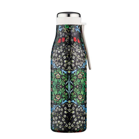 Ecoffee Cup 17oz 500ml William Morris Environmentally Friendly Reusable Hot/Cold Vacuum Bottle, Blackthorn