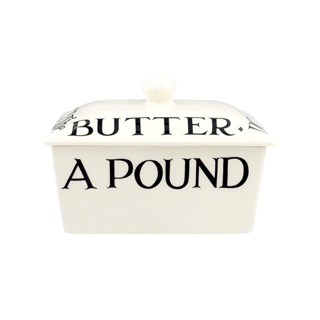Emma Bridgewater Black Toast Half a Pound Small Butter Dish