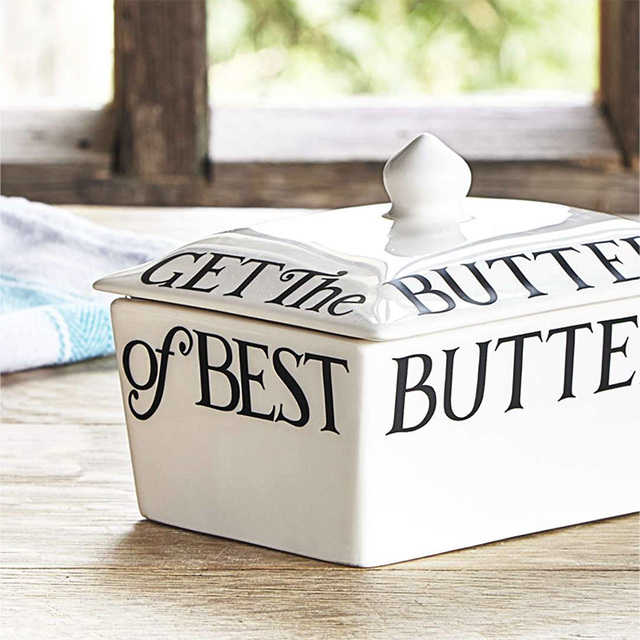 Emma Bridgewater Black Toast Half a Pound Small Butter Dish