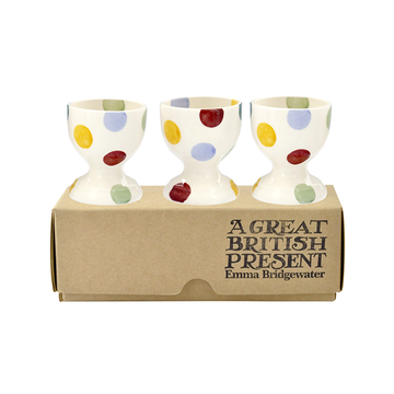 Emma Bridgewater Polka Dot Set of 3 Egg Cups Boxed