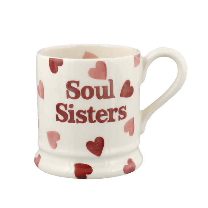 Emma Bridgewater Pink Hearts Soul Sisters Mug - 1/2 Pint