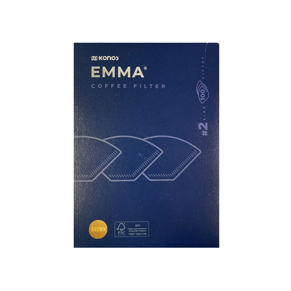 Emma Filter Papers Size 02, 100pcs - Brown