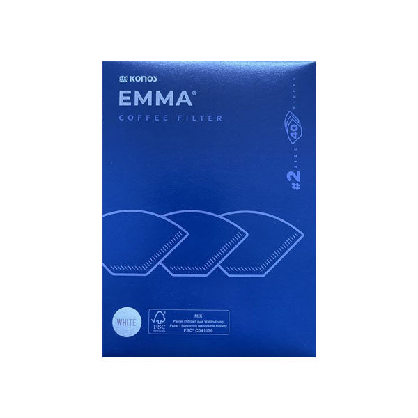 Emma Filter Papers Size 02, 40pcs - White