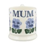 Emma Bridgewater Blue Pansies Mum 1/2 Pint Mug