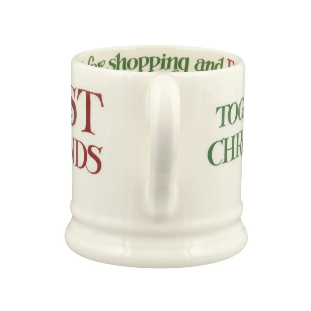 Emma Bridgewater Christmas Toast Best Of Friends 1/2 Pint Mug
