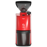 Eureka Peppe 50 electric coffee grinder in blue with a black bean hopper and grounds container.