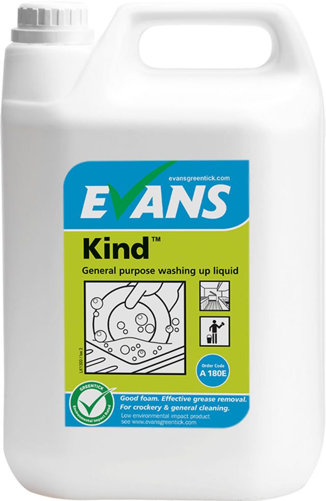 Evans - Kind - General Purpose Washing Up Liquid -5Ltr | Redber Coffee