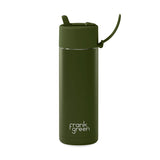 Frank Green 20oz/595ml Ceramic Reusable Bottle with Flip Straw - Khaki