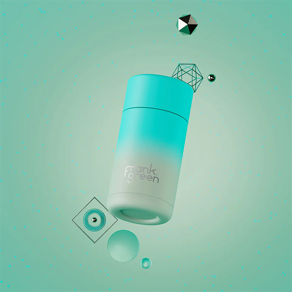 Frank Green 12oz Ceramic Reusable Cup Gradient with Push Button Lid - Bondi Bliss