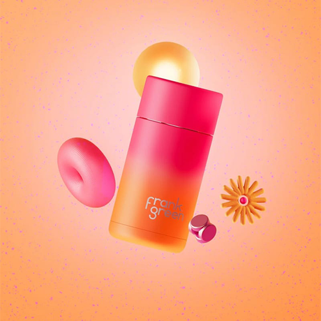 Frank Green 12oz Ceramic Reusable Cup Gradient with Push Button Lid - Summer Sunset