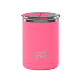 Frank Green 12oz/355ml Ceramic Coffee Cup with Hinged Lid - Bubblegum