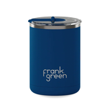 Frank Green 12oz/355ml Ceramic Coffee Cup with Hinged Lid - Deep Ocean