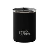 Frank Green 12oz/355ml Ceramic Coffee Cup with Hinged Lid - Midnight