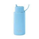 Frank Green 34oz/1005ml Ceramic Reusable Bottle with Flip Straw - Sky Blue