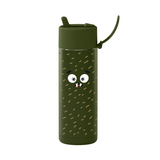 Frank Green Frankster Kids 20oz/595ml Ceramic Reusable Flip Straw Bottle - Khaki - Scout