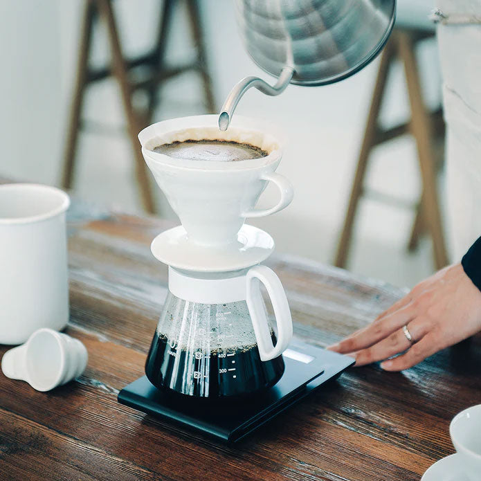 Hario V60 Ceramic Coffee Maker Kit White Size 02