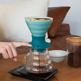 Hario V60 Switch & Match Ceramic Dripper Size 02 - Turquoise