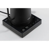 Black electric kettle on a white background