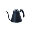 Black gooseneck kettle on a white background