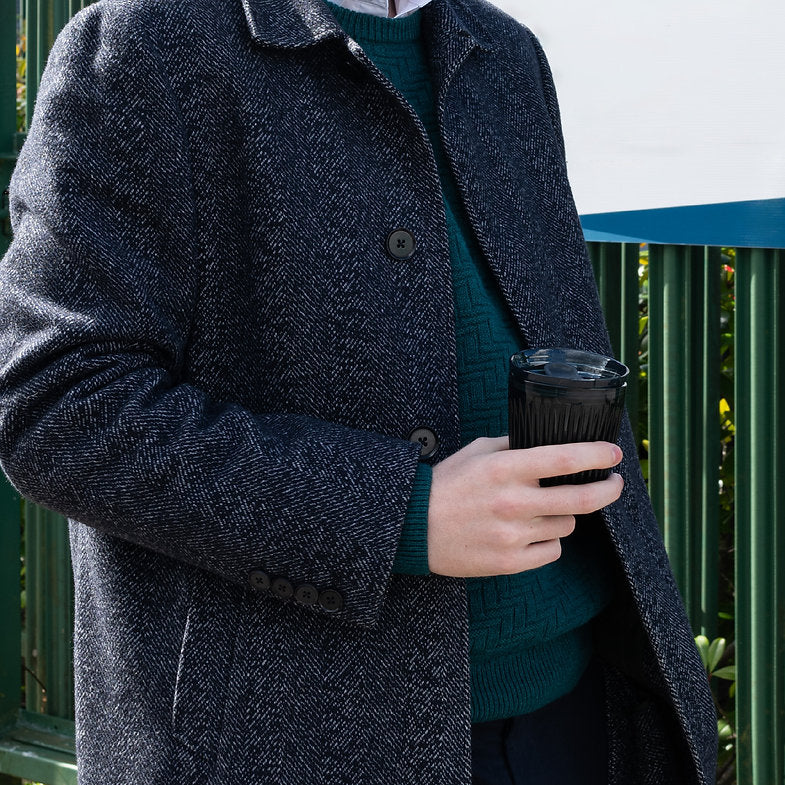 HuskeeRenew Reusable 6oz Coffee Cups 4 Pack - Smoke