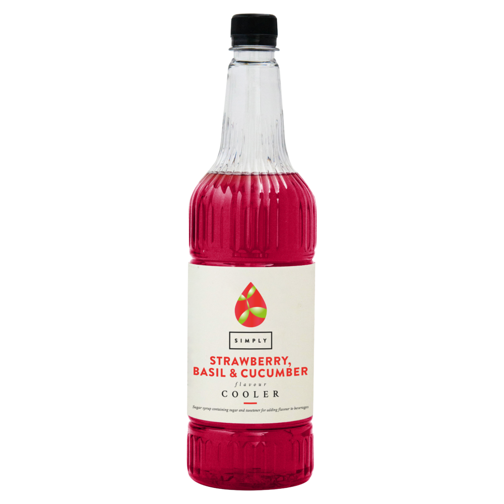 IBC, Simply Syrup 1L Cooler - Strawberry, Basil & Cucumber, Redber Coffee