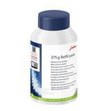 White bottle with blue cap labeled '375 g Refill pack' on a white background