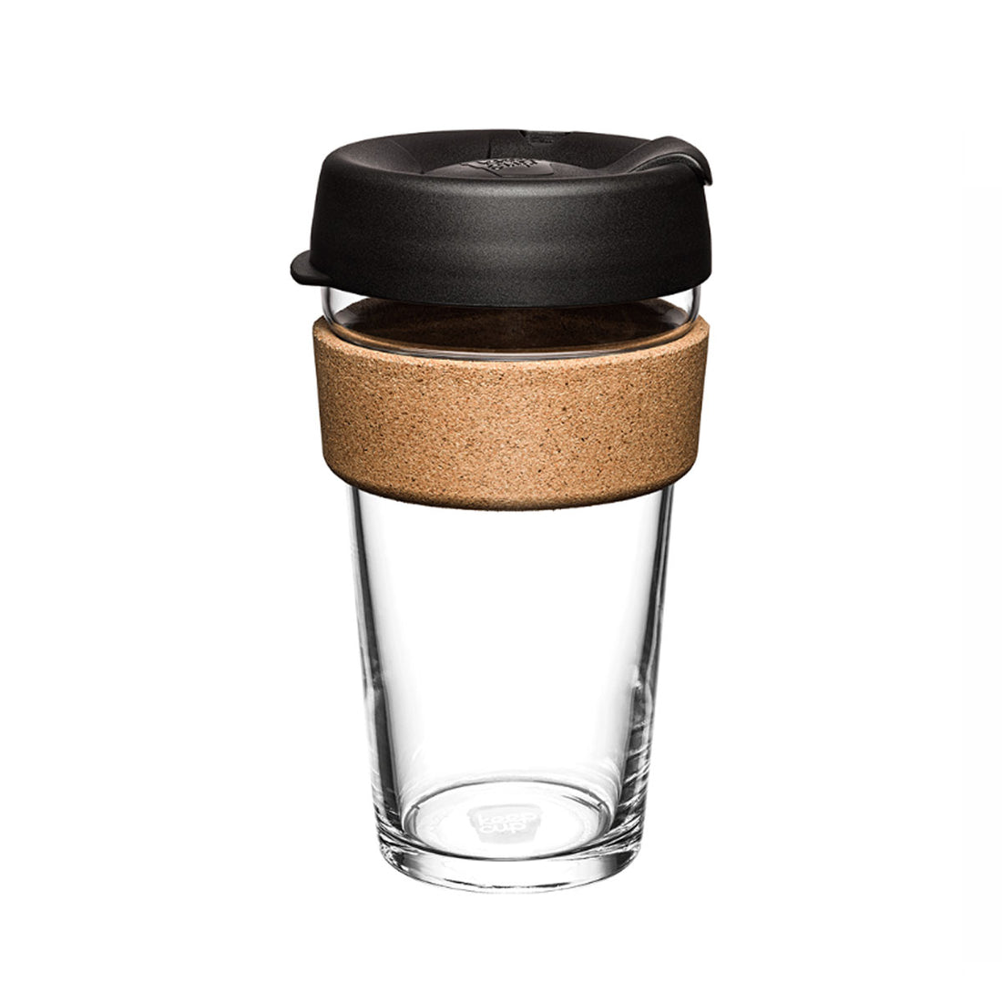 KeepCup Brew Cork Glass Reusable Coffee Cup L 16oz/454ml - Black