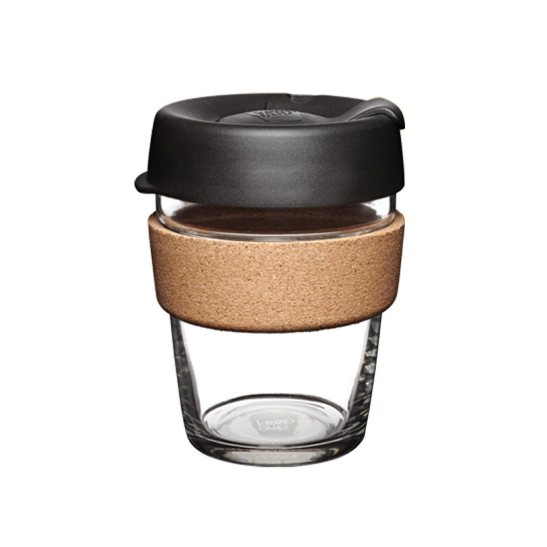 KeepCup Brew Cork Glass Reusable Coffee Cup 12oz - Black