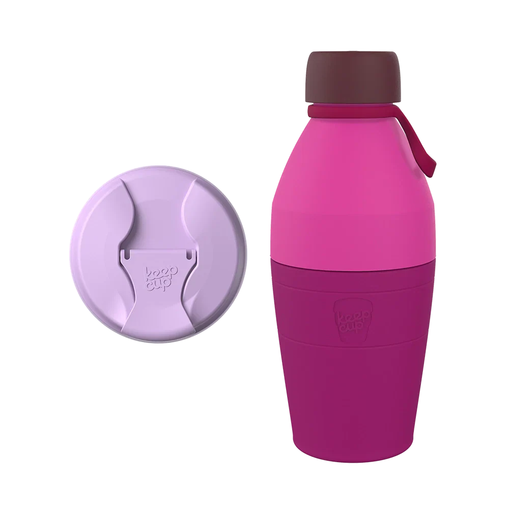 KeepCup 2-in-1 Water Bottle & Cup Lid Gift Box - Grenache Lilac