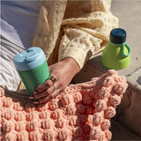 KeepCup Just Essentials Water Bottle18oz/530ml & Commuter Flip Lid Gift Box - Emerald Cloud Blue