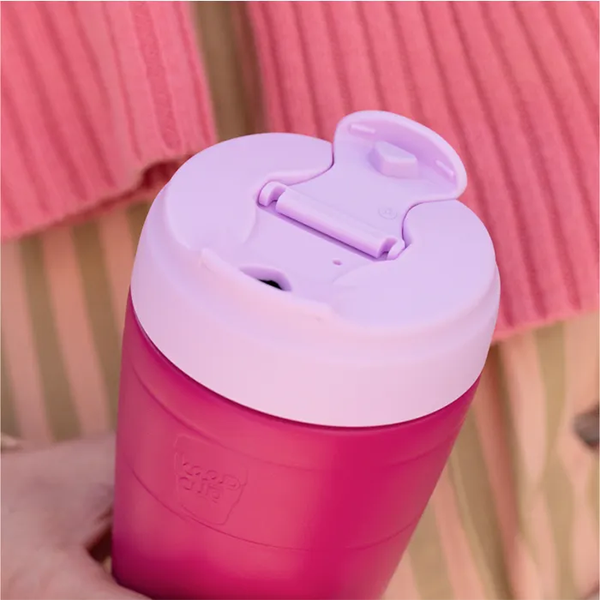 KeepCup Just Essentials Water Bottle18oz/530ml & Commuter Flip Lid Gift Box - Grenache Lilac