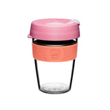 KeepCup Press Fit Original Clear Plastic Reusable Coffee Cup M 12oz/340ml - Tangerine