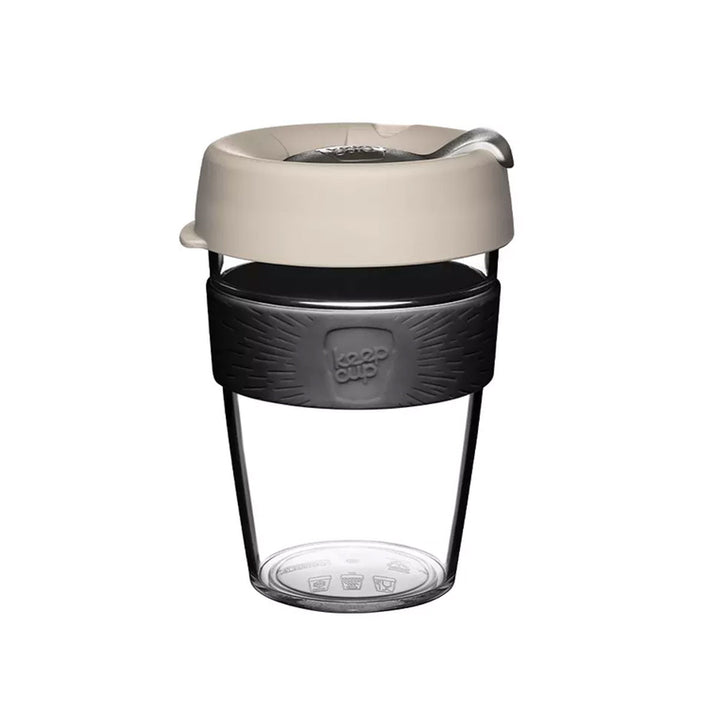 KeepCup Press Fit Original Clear Plastic Reusable Coffee Cup M 12oz/340ml - Milk