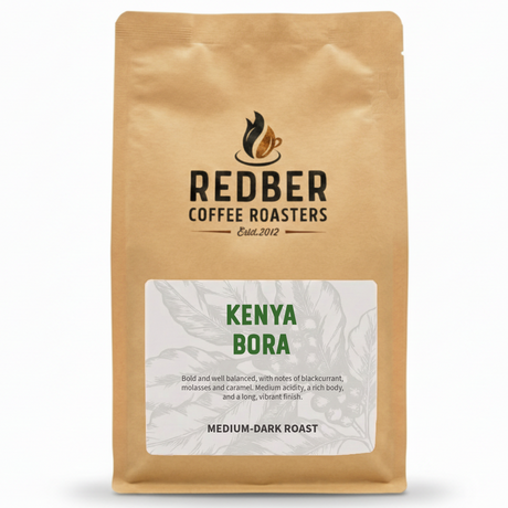 Kenya Bora medium-dark coffee beans 