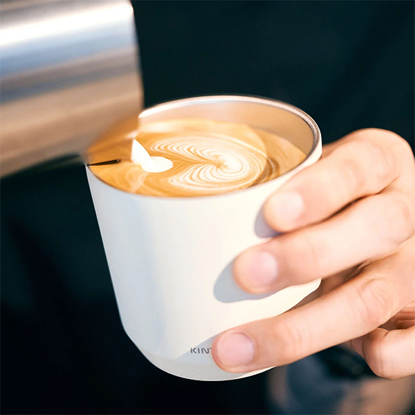 KINTO OCT Tazza Da Caffè 300 Ml - Made In Japan, Design Ottagonale Bianco