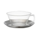 Kinto CAST Tea Cup & Saucer - Stainless Steel
