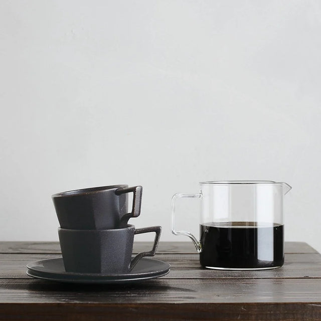 Kinto OCT Cup & Saucer 220ml - Black
