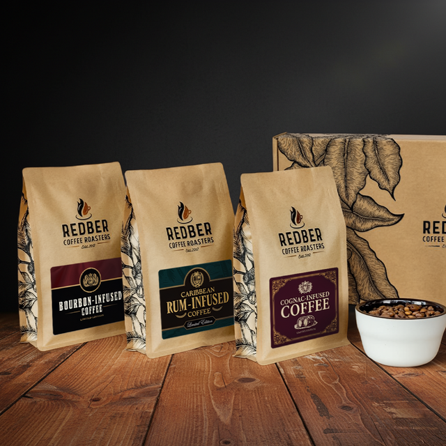 Liquor-Infused Premium Coffee Gift Box 3 x 250g