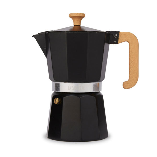 La Cafetiere Venice Aluminium Stovetop Coffee Maker 6 Cup Black